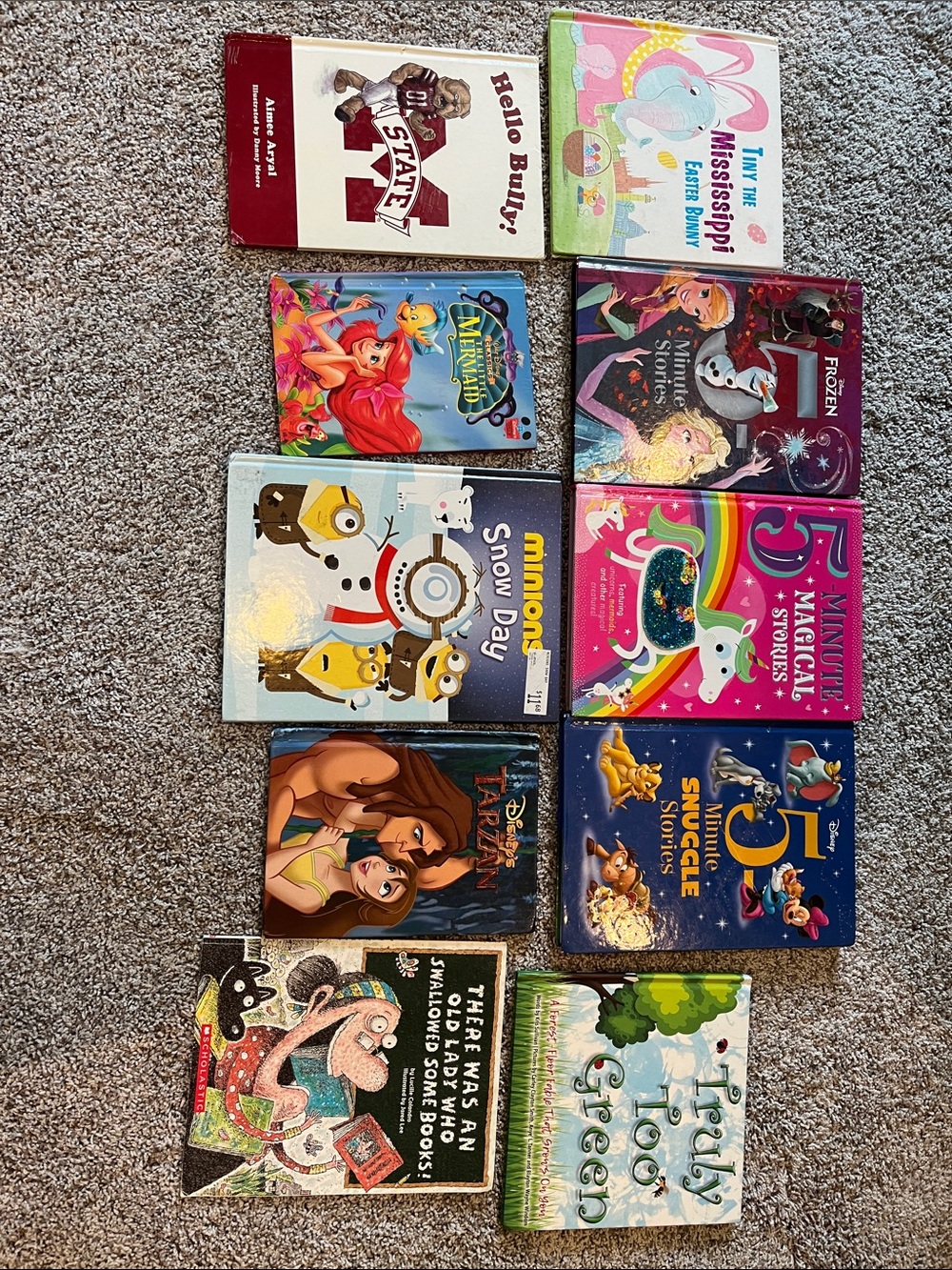 Disney Kids Book Bundle - Pink, Blue, White, Yellow